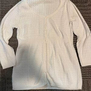 Cream Button-Up Cardigan